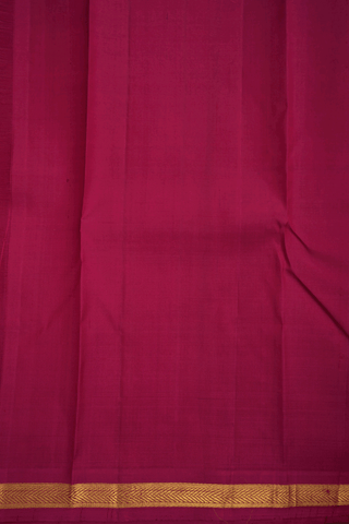 Zari Buttas Blush Red Kanchipuram Silk Saree