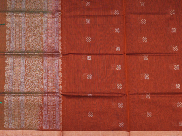 Zari Buttas Green Silk Unstitched Salwar Material