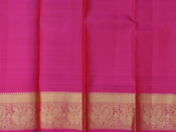 Floral Buttas Grey Kanchipuram Silk Pavadai Sattai Material