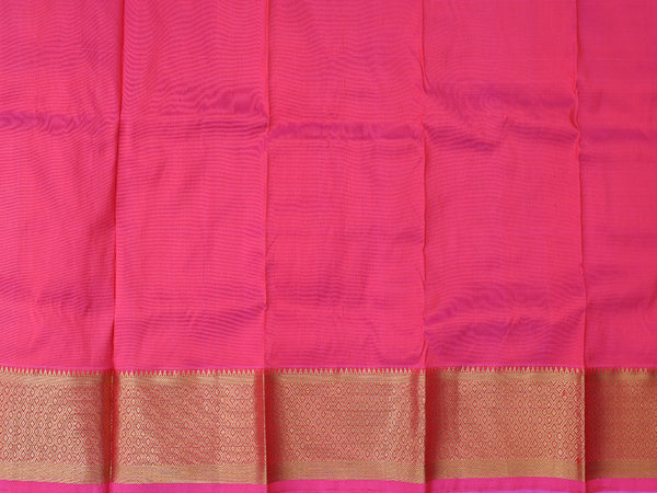 Floral Buttas Lavender Kanchipuram Silk Pavadai Sattai Material