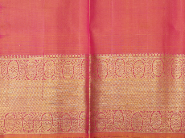 Zari Buttas Magenta Kanchipuram Silk Pavadai Sattai Material