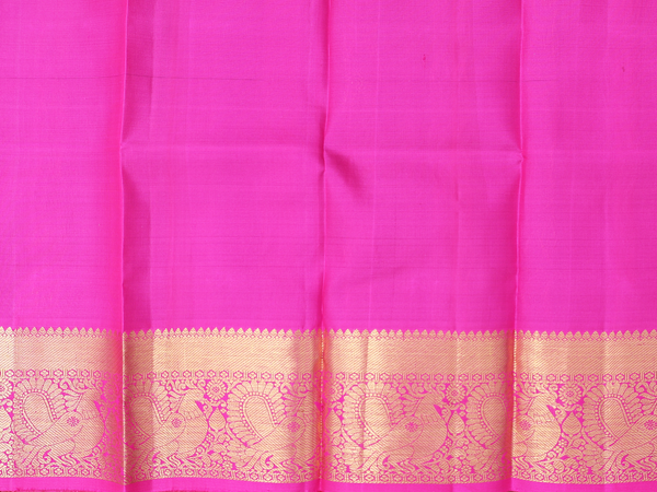 Zari Buttas Maroon Kanchipuram Silk Pavadai Sattai Material