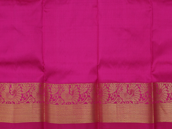 Zari Buttas Peach Kanchipuram Pavadai Sattai Material
