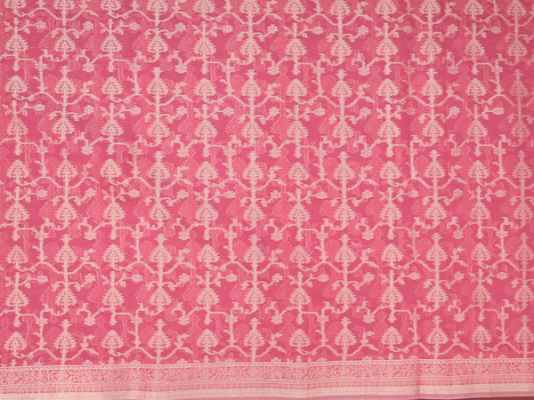 Zari Buttas Pink Kota Cotton Unstitched Salwar Material