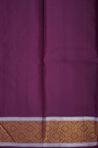 Zari Buttas Plum Purple Kanchipuram Silk Saree