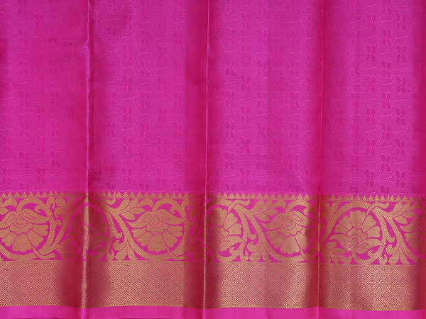 Zari Buttas Purple Kanchipuram Pavadai Sattai Material