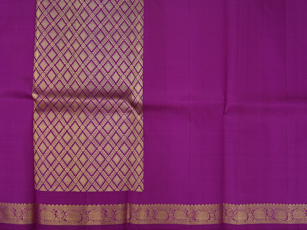Zari Buttas Red Kanchipuram Silk Half Saree Material
