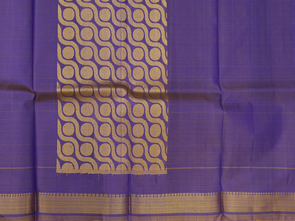 Zari Buttas Royal Blue Kanchipuram Half Saree Material