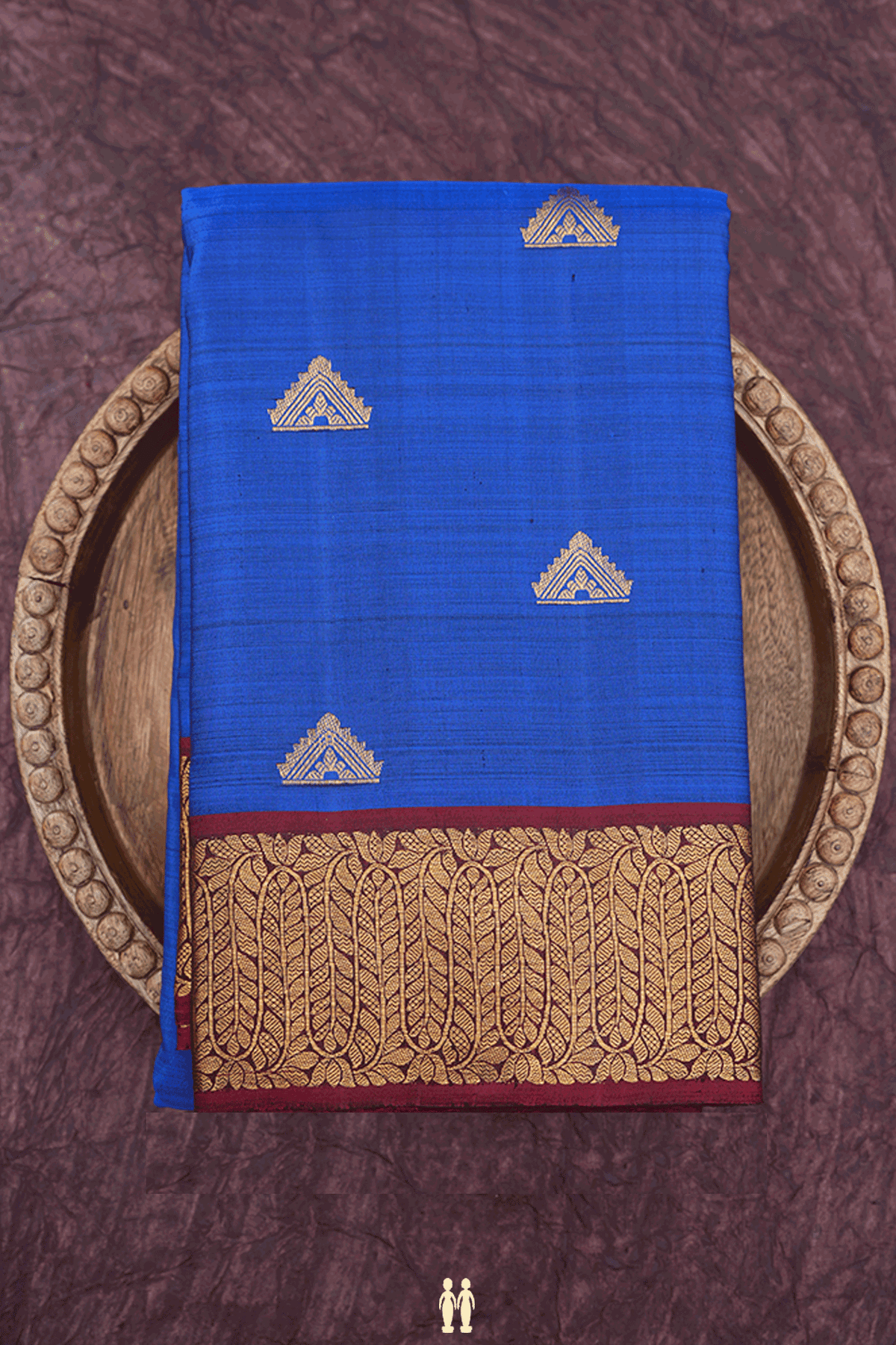 Zari Buttas Royal Blue Kanchipuram Silk Saree