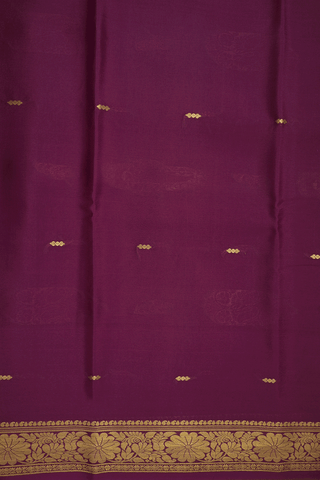 Zari Buttis Celery Yellow Mysore Silk Saree