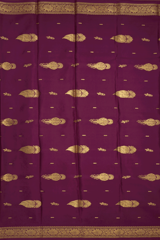 Zari Buttis Celery Yellow Mysore Silk Saree