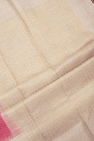 Zari Buttis Design Rouge Pink Tussar Silk Saree