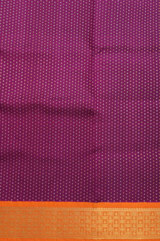 Zari Buttis Grape Purple Kanchipuram Pavadai Sattai Material