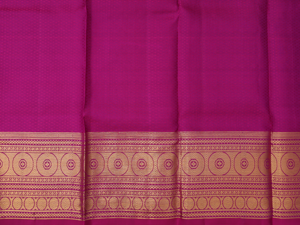 Floral Design Deep Purple Kanchipuram Pavadai Sattai Material