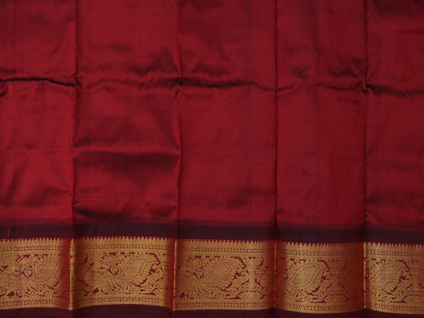 Zari Border Olive Brown Kanchipuram Pavadai Sattai Material