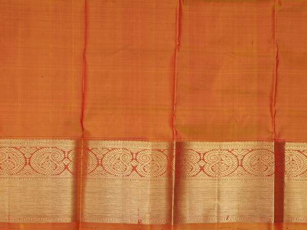 Zari Buttis Ruby Red Kanchipuram Pavadai Sattai Material