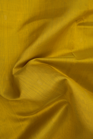 Zari Buttis Sunflower Yellow Traditional Silk Cotton Saree
