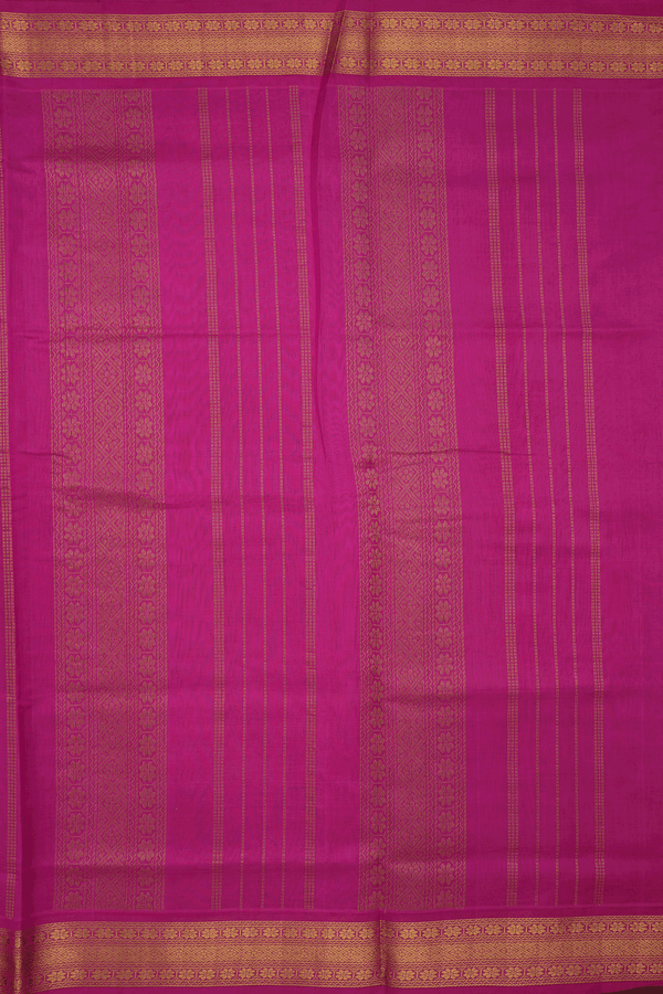 Zari Buttis Sunflower Yellow Traditional Silk Cotton Saree