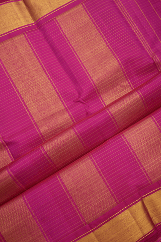 Zari Checked Design Magenta Kanchipuram Silk Saree