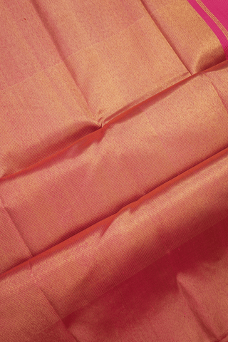 Zari Checked Design Rani Pink Kanchipuram Silk Saree