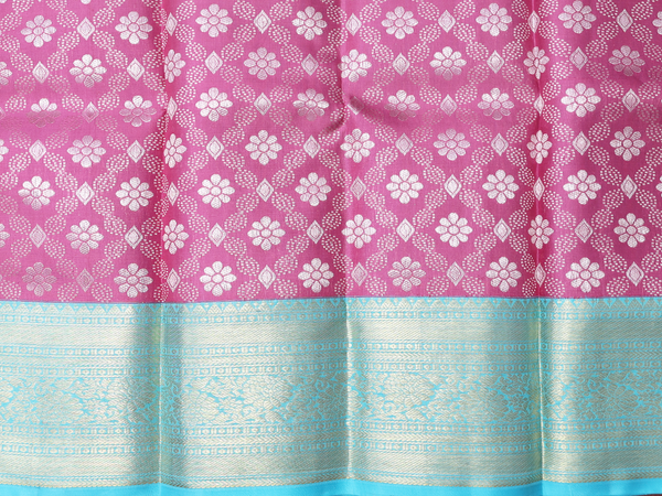 Diamond Design Mulberry Kanchipuram Pavadai Sattai Material