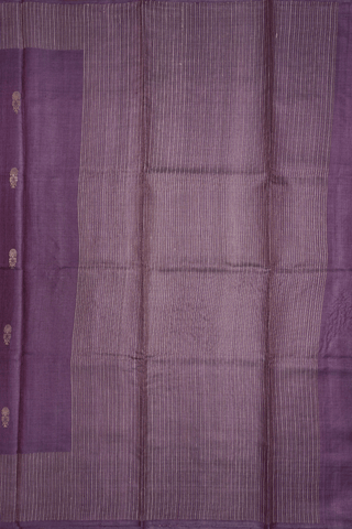 Zari Motifs Dusty Purple Tussar Silk Saree