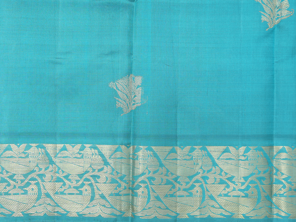 Zari Motifs Pastel Brown Kanchipuram Pavadai Sattai Material