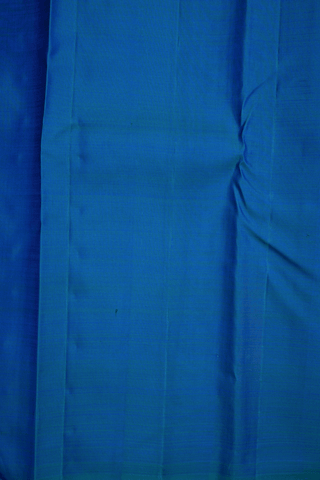 Zari Striped Design Capri Blue Kanchipuram Silk Saree