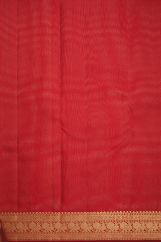 Zari Striped Design Chilli Red Kanchipuram Silk Saree