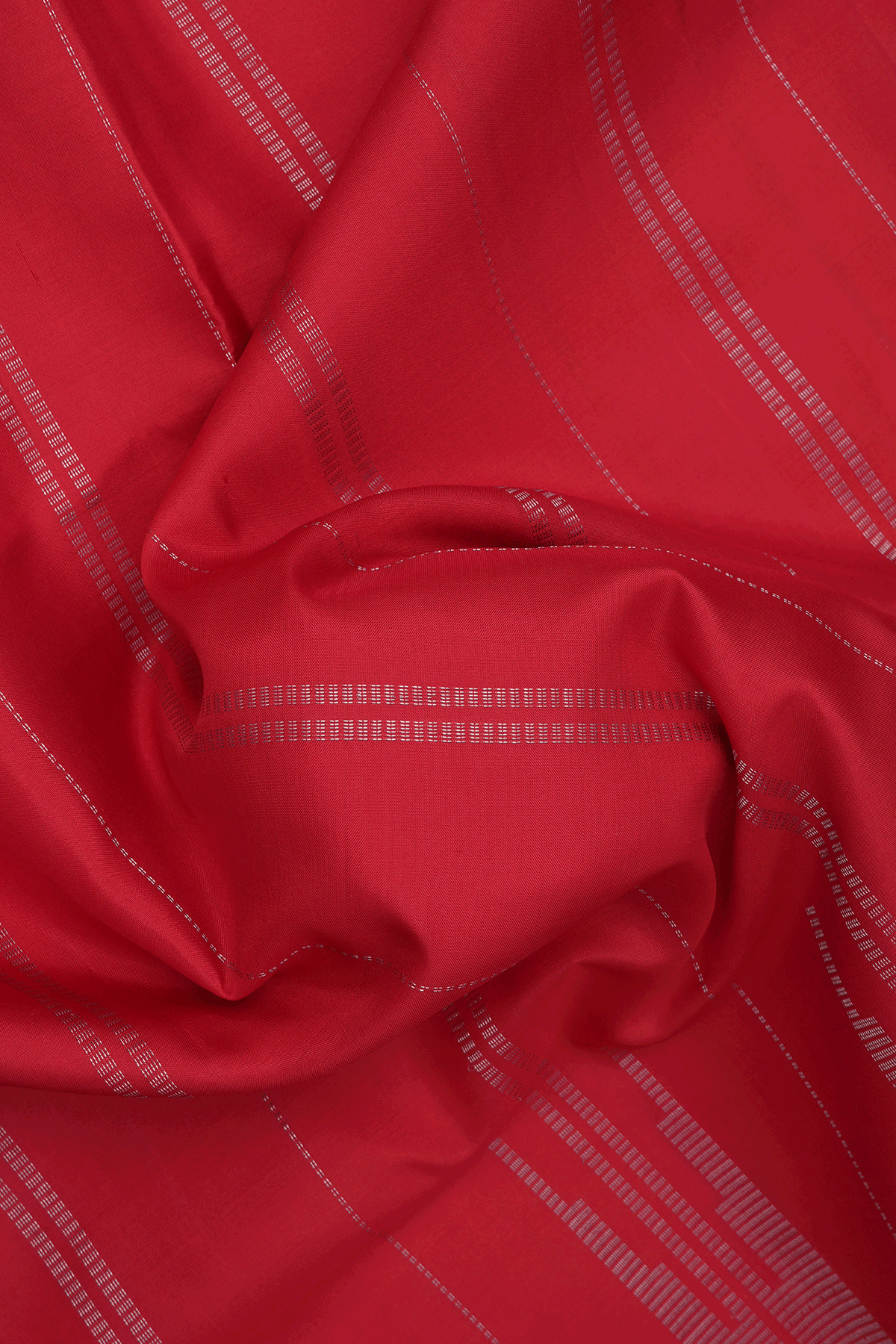 Zari Striped Design Chilli Red Soft Silk Saree