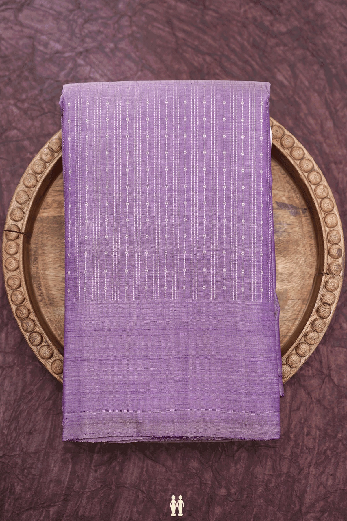 Zari Striped Design Dusty Purple Kanchipuram Silk Saree