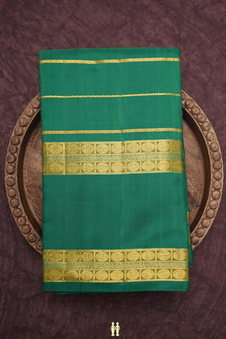 Zari Striped Design Green Kanchipuram Silk Saree