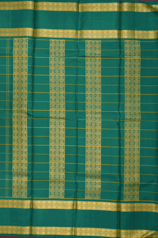 Zari Striped Design Green Kanchipuram Silk Saree