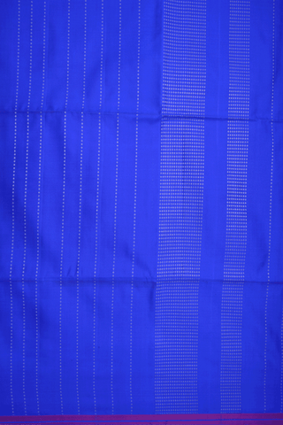 Zari Striped Design Indigo Blue Soft Silk Saree