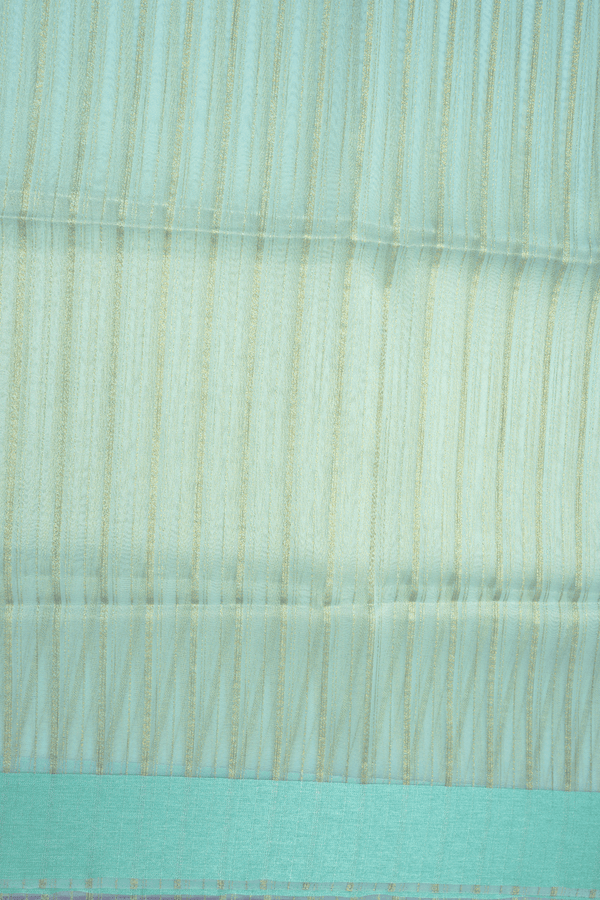 Zari Striped Design Pastel Green Semi Tussar Silk Saree