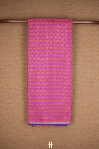 Zari Striped Design Red And Magenta Kanchipuram Silk Saree