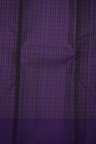 Zari Striped Design Royal Purple Kanchipuram Silk Saree