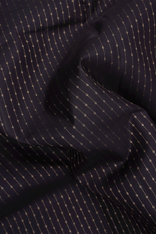 Zari Stripes Design Dark Oak Brown Kanchipuram Silk Saree