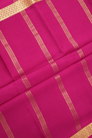 Zari Stripes Design Dusty Green Mysore Silk Saree