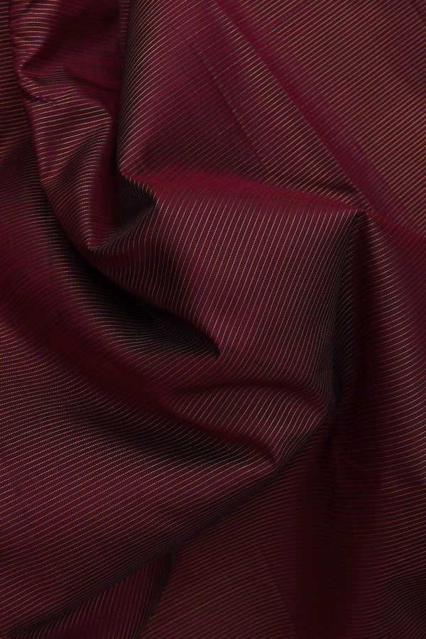 Zari Stripes Design Maroon Kanchipuram Silk Saree