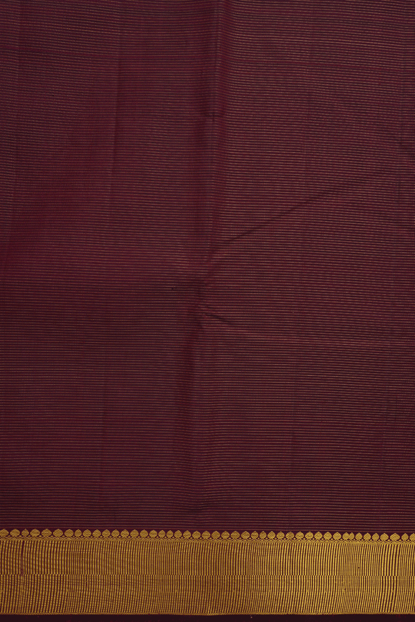 Zari Stripes Design Maroon Kanchipuram Silk Saree