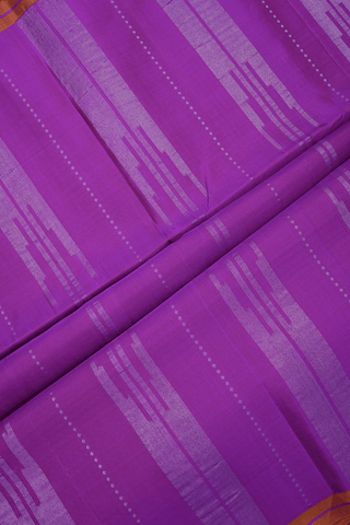 Zari Stripes Design Purple Soft Silk Saree