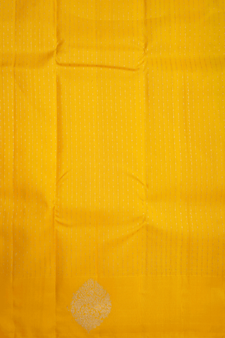 Zari Stripes Design Royal Yellow Kanchipuram Silk Saree