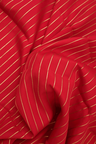 Zari Stripes Design Scarlet Red Mysore Silk Saree