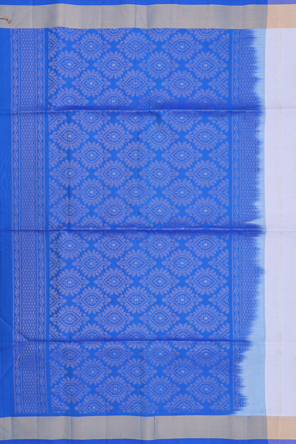 Soft Silk Saree In Off White With Stripes Design