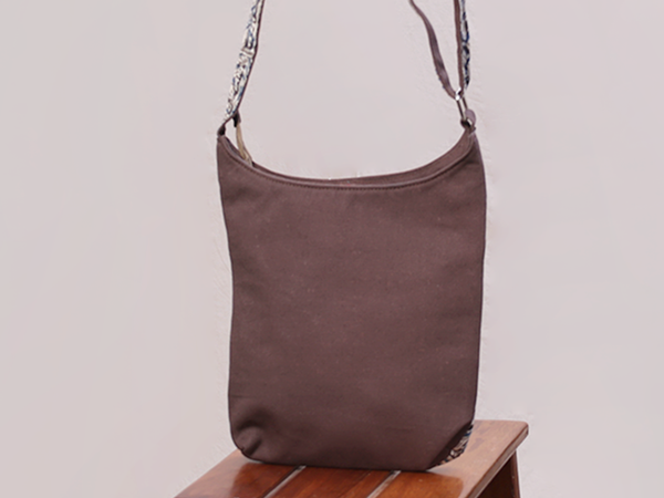 Kalamkari Printed Design Brown Cotton Sling Bag