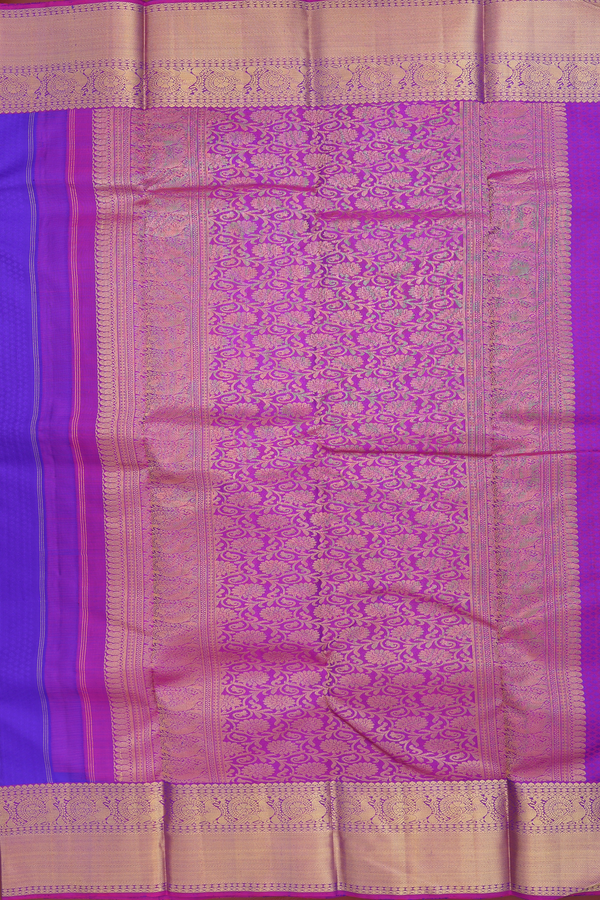 Kanchipuram Silk Saree In Royal Blue With Jacquard