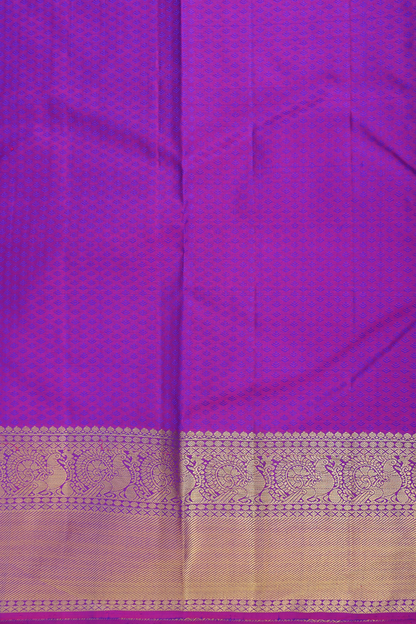 Kanchipuram Silk Saree In Royal Blue With Jacquard