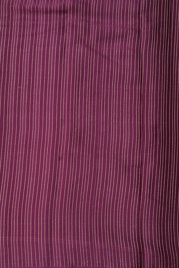 Mysore Silk Saree In Grape Purple With Checks Design