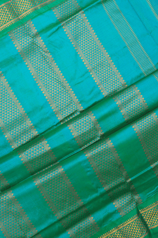 Arai Maadam Zari Border Golden Yellow Nine Yards Silk Saree